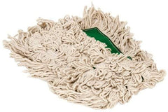 PRO-SOURCE - 24" Long x 3-1/2" Wide Yarn Blend Dust Mop Head - Snap-On, Green, Looped Head, Launderable - Exact Tool & Supply