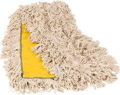 PRO-SOURCE - 48" Long x 3-1/2" Wide Yarn Blend Dust Mop Head - Snap-On, Yellow, Looped Head, Launderable - Exact Tool & Supply