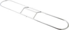PRO-SOURCE - 18" Long x 3-1/4" Wide Chrome Plated Steel Dust Mop Frame - White, Clip-On - Exact Tool & Supply