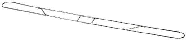 PRO-SOURCE - 48" Long x 3-1/4" Wide Chrome Plated Steel Dust Mop Frame - White, Clip-On - Exact Tool & Supply