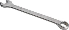 Stanley - 3/4" 12 Point Combination Wrench - 15° Head Angle, 9" OAL, Steel, Satin Finish - Exact Tool & Supply