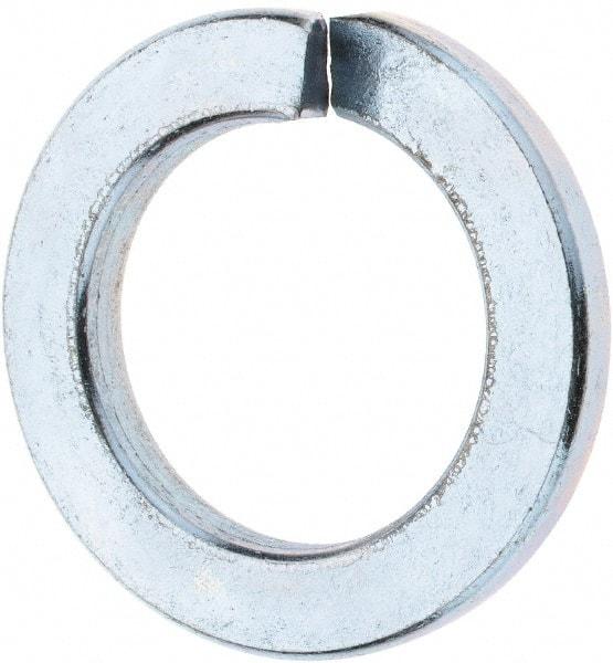 Value Collection - M22, 22.5mm ID, 35.9mm OD, 4mm Thick Split Lock Washer - Grade 8 Spring Steel, Zinc-Plated Finish, 22.5mm Min ID, 23.5mm Max ID - Exact Tool & Supply