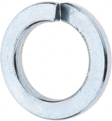 Value Collection - M22, 22.5mm ID, 35.9mm OD, 4mm Thick Split Lock Washer - Grade 8 Spring Steel, Zinc-Plated Finish, 22.5mm Min ID, 23.5mm Max ID - Exact Tool & Supply