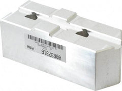 Masterman & Kovil - 12" Chuck Capacity, Tongue & Groove Attachment, Square Soft Lathe Chuck Jaw - 1 Jaw, Aluminum, 2-1/2" Btw Mount Hole Ctrs, 5.1mm Long x 2" Wide x 2" High, 1/2" Groove - Exact Tool & Supply