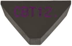Kennametal - 3/8" Inscribed Circle, Triangle, CBT Chipbreaker for Indexables - 0.06" Thick, 0.159" Effective Width - Exact Tool & Supply