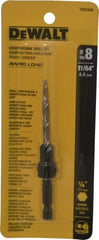 DeWALT - #8 Cutter Diam, 11/64" Drill Compatibility, Adjustable Depth Drill Countersink - Exact Tool & Supply