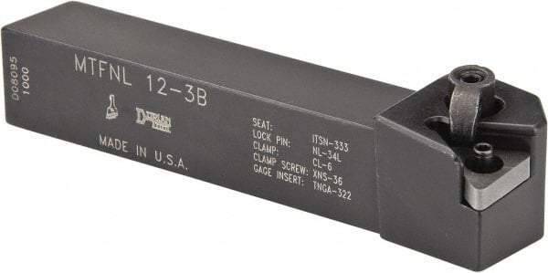 Dorian Tool - MTFN, Left Hand Cut, 3/4" Shank Height x 3/4" Shank Width, Negative Rake Indexable Turning Toolholder - 4-1/2" OAL, TN..32. Insert Compatibility, Series Multi-Option - Exact Tool & Supply