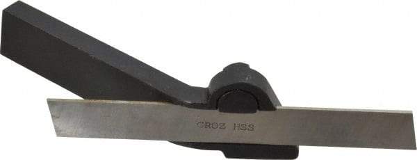 Value Collection - 3/32 Inch Blade Width x 5/8 Inch Blade Height, Left Hand Cutting Direction, Cutoff Blade Holder - 5 Inch Long x 3/8 Inch Wide x 7/8 Inch High, Steel - Exact Tool & Supply