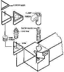 Made in USA - 3/8" Inscribed Circle, Diamond (Shape) Shim for Indexables - Carbide, 1/8" Thick, MDN Shim Style, Negative Rake - Exact Tool & Supply
