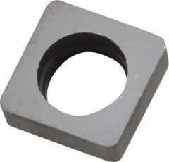 Made in USA - 3/8" Inscribed Circle, Square Shim for Indexables - Carbide, 1/8" Thick, ISSN Shim Style, Negative Rake - Exact Tool & Supply