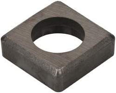 Made in USA - 5/8" Inscribed Circle, Square Shim for Indexables - Carbide, 3/16" Thick, ISSN Shim Style, Negative Rake - Exact Tool & Supply