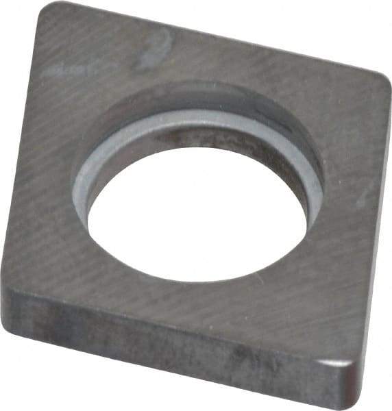 Made in USA - 3/4" Inscribed Circle, Diamond (Shape) Shim for Indexables - Carbide, 3/16" Thick, ICSN Shim Style, Negative Rake, Left Hand Cut - Exact Tool & Supply