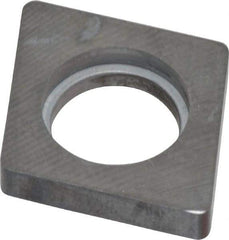 Made in USA - 3/4" Inscribed Circle, Diamond (Shape) Shim for Indexables - Carbide, 3/16" Thick, ICSN Shim Style, Negative Rake, Left Hand Cut - Exact Tool & Supply