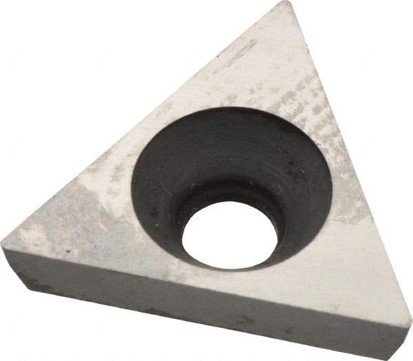 Made in USA - 3/8" Inscribed Circle, Triangle Shim for Indexables - Carbide, 1/8" Thick, PTP Shim Style, Positive Rake - Exact Tool & Supply