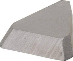 Made in USA - 3/8" Inscribed Circle, Triangle, T Chipbreaker for Indexables - Left Hand, Right Hand Cut, 0.094" Thick, 0.047" Effective Width, Carbide - Exact Tool & Supply