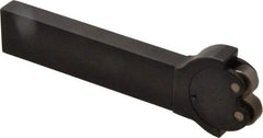 Knurlcraft - Neutral Cut, Diamond & Straight, 5/8" Wide 1-3/8" High x 5-1/4" Long Rectangle Shank, Self Centering Bump Knurlers - 2 Knurls Required (Included), 3/4" Diam x 3/8" Wide Face, 1/4" Hole Diam, Series E - Exact Tool & Supply