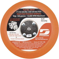 Dynabrade - 6" Diam Hook & Loop Disc Backing Pad - Soft Density, 13,000 RPM - Exact Tool & Supply