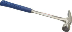 Estwing - 1-3/8 Lb Head, Straight Steel Framing Hammer - 16" OAL, 1-3/64" Face Diam, Milled Face, Steel Handle with Grip - Exact Tool & Supply