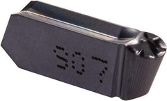 Iscar - 400200GIPY Grade IC907, 4mm Cutting Width Carbide Grooving Insert - Neutral, 2mm Corner Radius, TiAlN Finish - Exact Tool & Supply