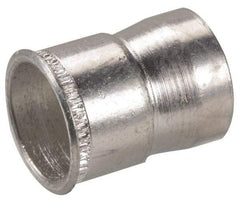Made in USA - #6-32 UNC, Cadmium-Plated, Steel Knurled Rivet Nut Inserts - 0.03" to 0.09" Grip, 7/32" Drill Size, 0.24" Body Diam - Exact Tool & Supply