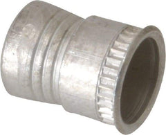 Made in USA - #10-24 UNC, Cadmium-Plated, Aluminum Knurled Rivet Nut Inserts - 0.03" to 0.09" Grip, 9/32" Drill Size, 0.36" Body Diam - Exact Tool & Supply
