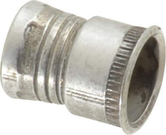 Made in USA - #10-32 UNF, Cadmium-Plated, Aluminum Knurled Rivet Nut Inserts - 0.03" to 0.09" Grip, 9/32" Drill Size, 0.36" Body Diam - Exact Tool & Supply