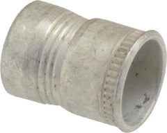 Made in USA - 1/4-20 UNC, Cadmium-Plated, Aluminum Knurled Rivet Nut Inserts - 0.03" to 0.09" Grip, 3/8" Drill Size, 0.4" Body Diam - Exact Tool & Supply