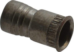 Made in USA - #4-40 UNC, Cadmium-Plated, Aluminum Knurled Rivet Nut Inserts - 0.03" to 0.09" Grip, 3/16" Drill Size, 0.211" Body Diam - Exact Tool & Supply