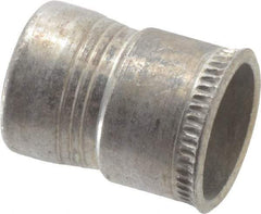Made in USA - M6x1.00 Metric Coarse, Cadmium-Plated, Aluminum Knurled Rivet Nut Inserts - 0.76mm to 2.29mm Grip, 9.53mm Drill Size, 10.16mm Body Diam - Exact Tool & Supply