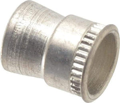 Made in USA - #10-24 UNC, Cadmium-Plated, Steel Knurled Rivet Nut Inserts - 0.03" to 0.09" Grip, 9/32" Drill Size, 0.36" Body Diam - Exact Tool & Supply