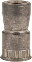 Made in USA - M3x0.50 Metric Coarse, Cadmium-Plated, Steel Knurled Rivet Nut Inserts - 0.76mm to 2.29mm Grip, 4.76mm Drill Size, 5.63mm Body Diam - Exact Tool & Supply