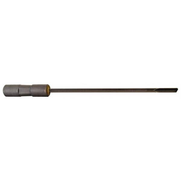 Made in USA - #25, 12" Flute Length, 13" Depth of Cut, Carbide-Tipped Shank, Single Flute Gun Drill - Exact Tool & Supply