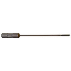 Made in USA - #14, 18" Flute Length, 19" Depth of Cut, Carbide-Tipped Shank, Single Flute Gun Drill - Exact Tool & Supply