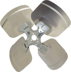 Made in USA - 14" Blade Diam, Commercial Fan Blade - Clockwise Rotation, 4 Blades - Exact Tool & Supply