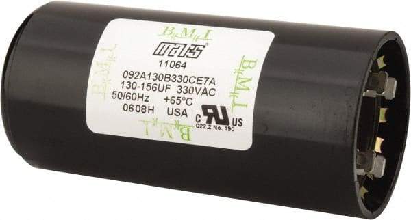 Value Collection - 130-156 Microfarad Motor Capacitor - 330 Volts - Exact Tool & Supply