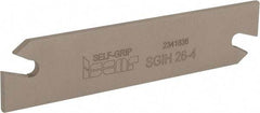 Iscar - 1.0236" Blade Height, 1/8" Blade Width, 4.3307" OAL, Right Hand Cut, Double End Indexable Cut-Off Blade - SGIH Blade, Self Grip Series - Exact Tool & Supply