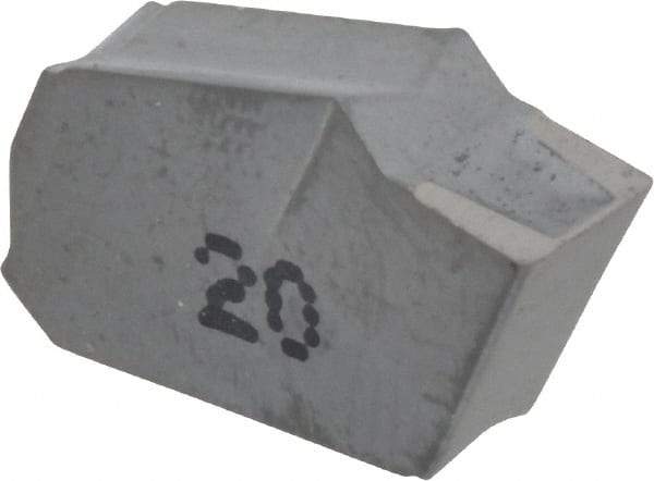 Iscar - GTN4 IC20 Grade, 0.1614" Cutting Width, Carbide Cutoff Insert - 0° Neutral Lead Angle, 0.0094" Cnr Rad, Single End - Exact Tool & Supply