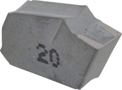 Iscar - GTN4 IC20 Grade, 0.1614" Cutting Width, Carbide Cutoff Insert - 0° Neutral Lead Angle, 0.0094" Cnr Rad, Single End - Exact Tool & Supply