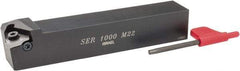 Carmex - External Thread, Right Hand Cut, 1" Shank Width x 1" Shank Height Indexable Threading Toolholder - 6" OAL, 22ER Insert Compatibility, SE Toolholder, Series SER - Exact Tool & Supply