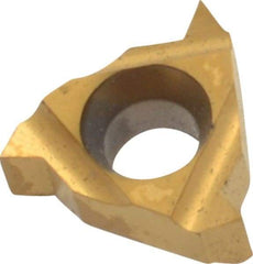 Carmex - 11IR Internal Right Hand 48-16 Partial Profile 60° Laydown Threading Insert - Grade P25C, TiN Coated Carbide - Exact Tool & Supply