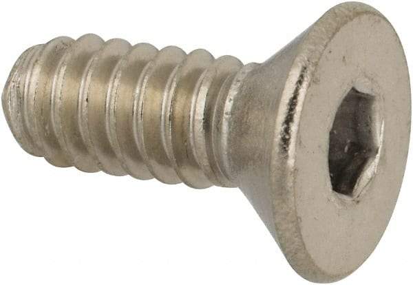 Value Collection - #10-24 UNC Hex Socket Drive, 82° Flat Screw - Grade 316 Stainless Steel, 1/2" OAL - Exact Tool & Supply