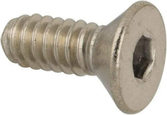 Value Collection - #10-24 UNC Hex Socket Drive, 82° Flat Screw - Grade 316 Stainless Steel, 1/2" OAL - Exact Tool & Supply