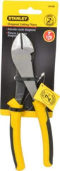 Stanley - 7" OAL, Cutting Pliers - 13/16" Jaw Length x 1-7/64" Jaw Width, Round Head, Thermo Plastic Elastomer (TPE) Handle - Exact Tool & Supply