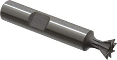 Keo - 3/8" Diam x 3/16" Width of Cut, 60° Included Angle, High Speed Steel Dovetail Cutter - 3/8" Shank Diam, 2-1/8" Overall Length, Weldon Flat, Uncoated - Exact Tool & Supply