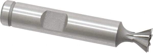 Keo - 3/8" Diam x 3/16" Width of Cut, 60° Included Angle, Cobalt Dovetail Cutter - 3/8" Shank Diam, 2-1/8" Overall Length, Weldon Flat, Uncoated - Exact Tool & Supply