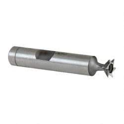 Keo - 3/8" Diam x 1/8" Width of Cut, 45° Included Angle, Cobalt Dovetail Cutter - 3/8" Shank Diam, 2" Shank Length, 2-1/8" Overall Length, Weldon Flat, Uncoated - Exact Tool & Supply