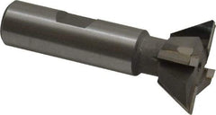 Keo - 1-1/4" Diam x 1/2" Width of Cut, 60° Included Angle, Carbide-Tipped Dovetail Cutter - 5/8" Shank Diam, 2-3/4" Overall Length, 0.02" Corner Radius, Weldon Flat, Uncoated - Exact Tool & Supply