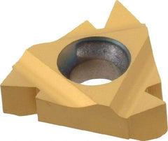Carmex - 16IR Internal Right Hand 8 NPT Laydown Threading Insert - Grade MXC, TiN Coated Carbide - Exact Tool & Supply