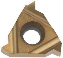 Hertel - 16IR Internal Right Hand 8 NPT Laydown Threading Insert - Grade HG630TR, TiC/TiN Coated Carbide - Exact Tool & Supply