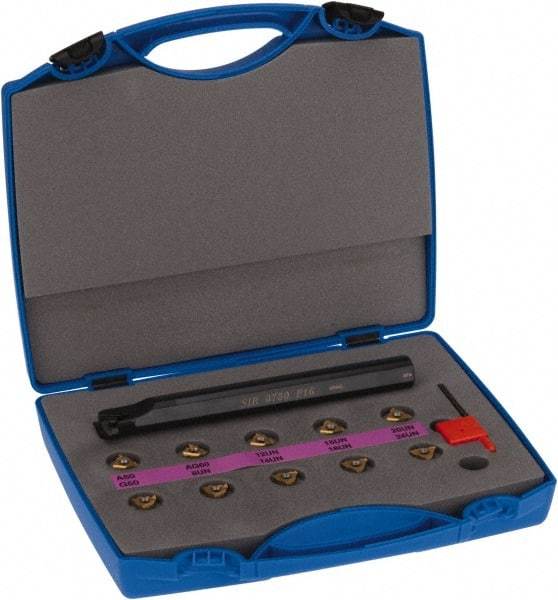 Carmex - Internal Thread, 3/4" Shank Width x 3/4" Shank Height Indexable Threading Toolholder - 16I Insert Compatibility - Exact Tool & Supply